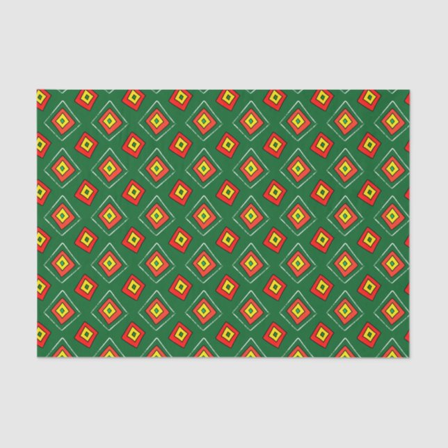Guinea Bissau African Print Seidenpapier (Vorderseite)