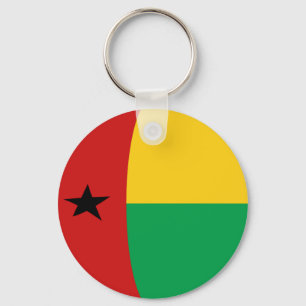Guinea-Bissau Fisheye Flag Schlüsselanhänger