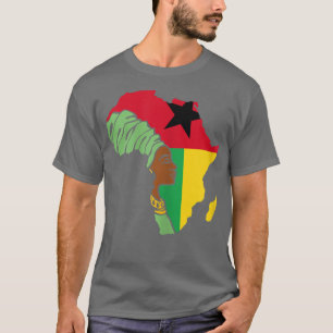 Guinea Bissau Flag Afrika Karte Ethnischer Herita T-Shirt