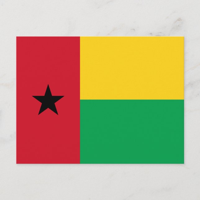 Guinea-Bissau-Flag-Postkarte Postkarte (Vorderseite)