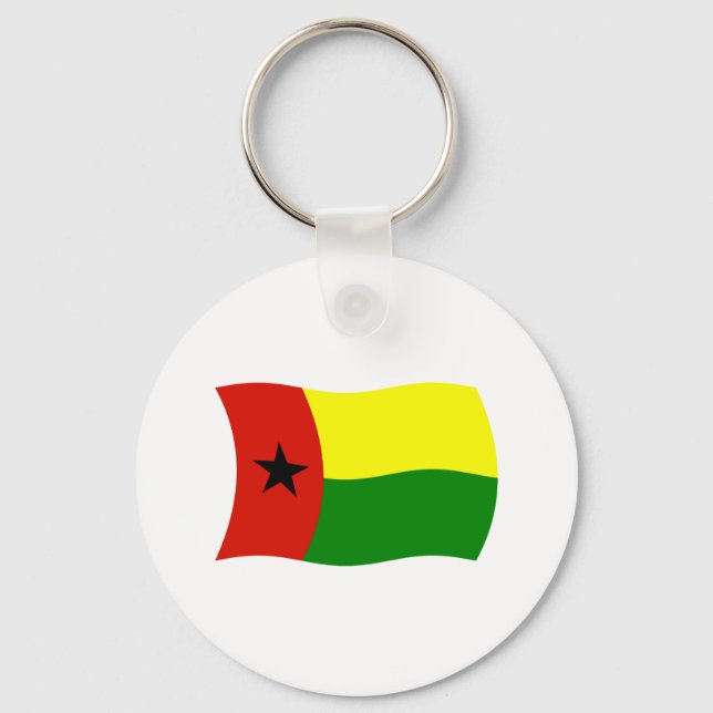 Guinea Bissau Flag Schlüsselanhänger (Vorderseite)