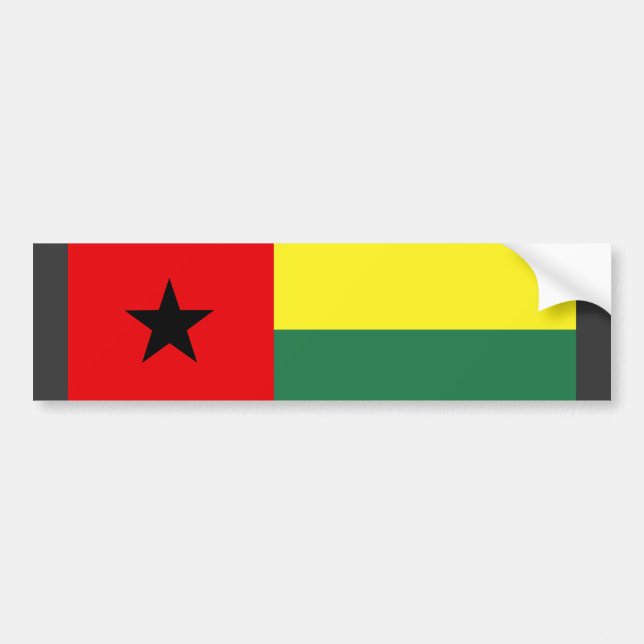 Guinea-Bissau Flagge Autoaufkleber (Vorne)