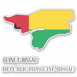 Guinea-Bissau-Flagge Charmante patriotische Karte Aufkleber