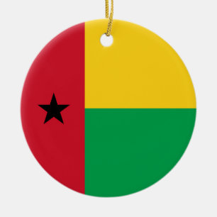 Guinea-Bissau-Flagge Keramik Ornament