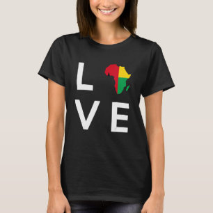 Guinea Bissau-Flagge Liebe Afrika Kontinent für Gu T-Shirt