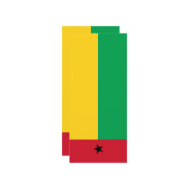 Guinea-Bissau-Flagge Menükarte