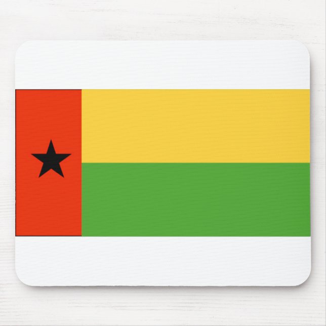 Guinea-Bissau Flagge Mousepad (Vorne)