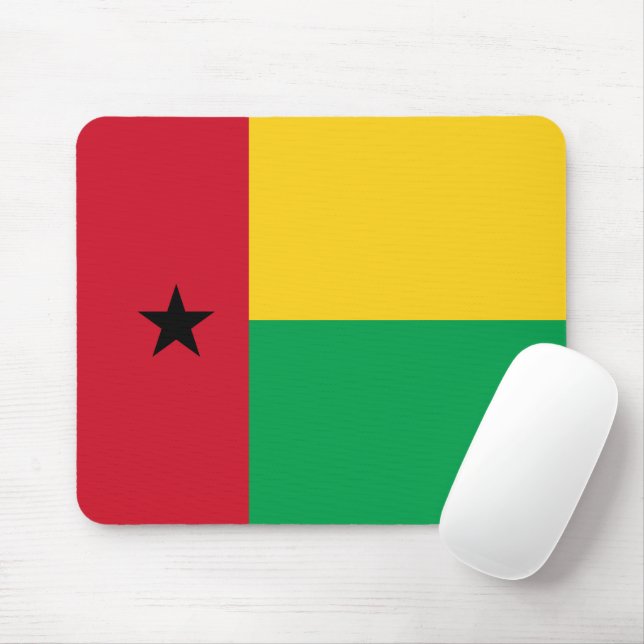 Guinea-Bissau-Flagge Mousepad (Mit Mouse)
