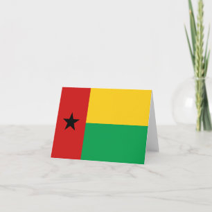 Guinea-Bissau-Flagge Notizkarte Karte