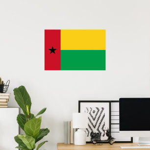 Guinea-Bissau-Flagge Poster