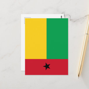 Guinea-Bissau-Flagge Postkarte