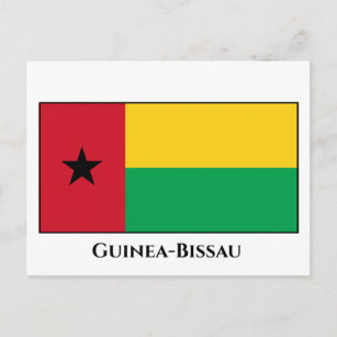 Guinea-Bissau-Flagge Postkarte