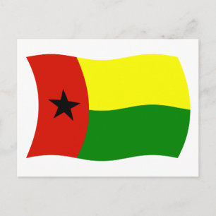 Guinea-Bissau-Flagge Postkarte