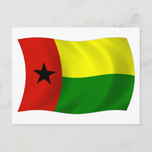 Guinea-Bissau-Flagge Postkarte