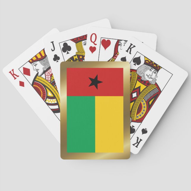 Guinea-Bissau-Flaggenplatine Spielkarten (Rückseite)