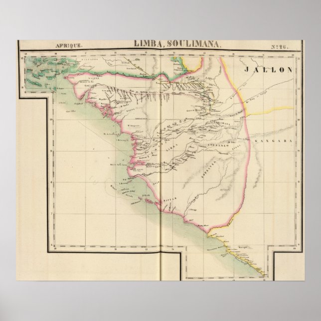 Guinea Bissau Guinea Sierra Leone, Afrika Poster (Vorne)