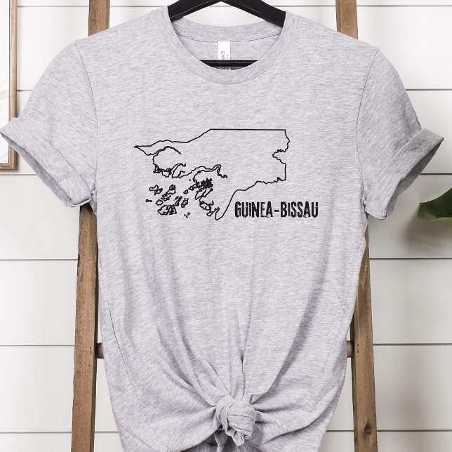 Guinea-Bissau Landkarte Kontur Form Grenzen T-Shirt (Von Creator hochgeladen)
