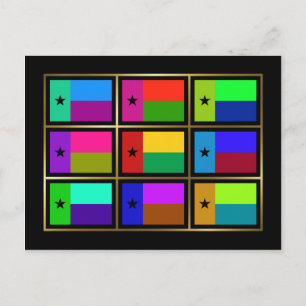 Guinea-Bissau-Multihue-Flaggen Postkarte