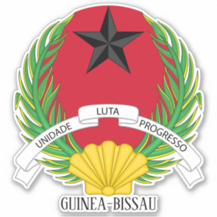 Guinea-Bissau Nationales Emblem Patriotisch Aufkleber