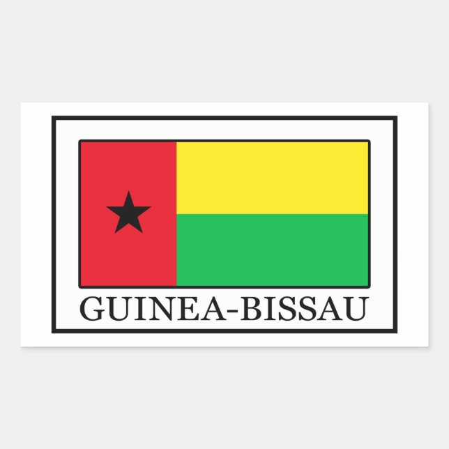 Guinea-Bissau Rechteckiger Aufkleber (Vorderseite)