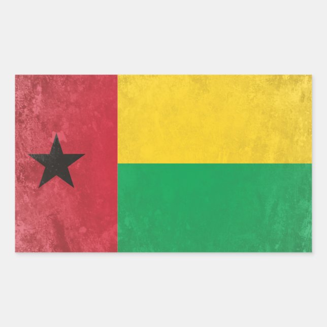 Guinea Bissau Rechteckiger Aufkleber (Vorderseite)