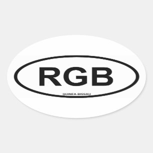 Guinea-Bissau "RGB " Ovaler Aufkleber