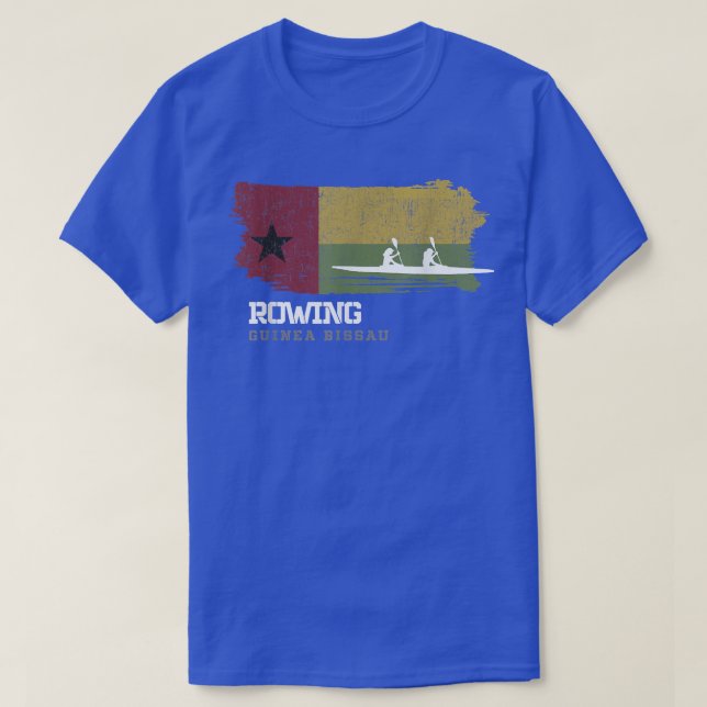 Guinea Bissau Rowing Team Oarswoman Rower Girl Row T-Shirt (Design vorne)