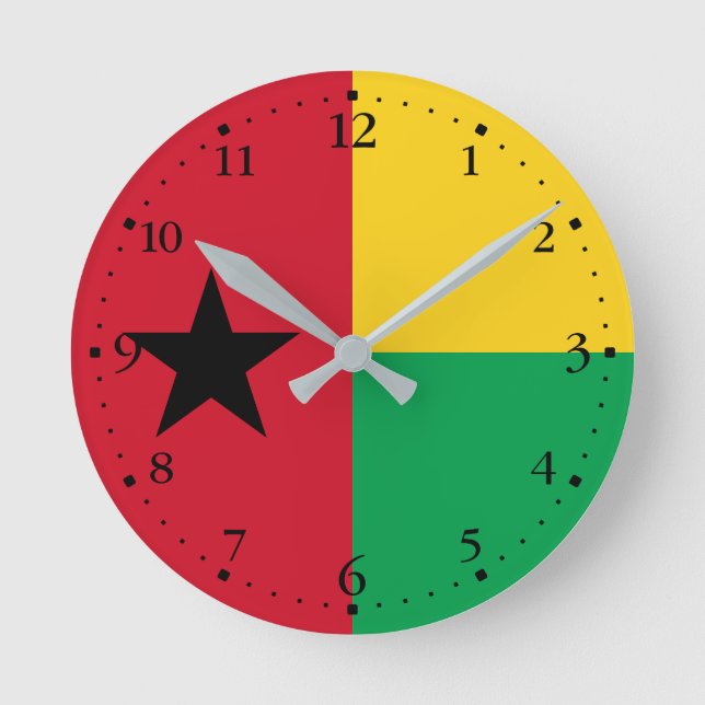 Guinea Bissau Runde Wanduhr (Vorderseite)