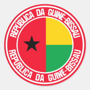 Guinea-Bissau-RundEmblem Runder Aufkleber