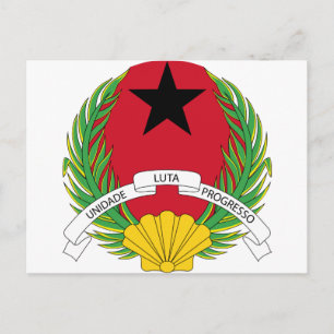 Guinea-Bissauer-Wappen Postkarte