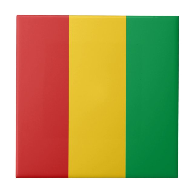 Guinea-Conakry Flag Keramik Tile Fliese (Vorderseite)