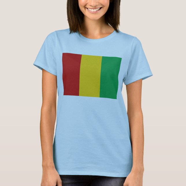 Guinea-Conakry-Flag x T - Shirt Karte (Vorderseite)