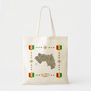Guinea-Conakry Karte + Flaggen-Tasche Tragetasche