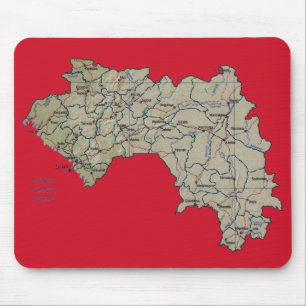 Guinea-Conakry Karte Mousepad