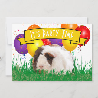 Guinea des Kindes zum Geburtstag Schweineborloons  Einladung