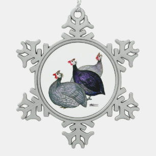 Guinea drei schneeflocken Zinn-Ornament