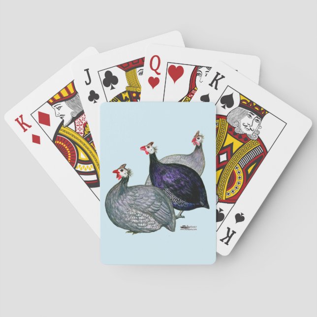 Guinea drei spielkarten (Rückseite)