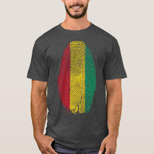 Guinea Flag Fingerprint Es ist in meinem DNA-Gesch T-Shirt