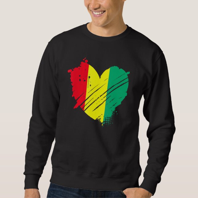 Guinea Flag I Liebe Guinea Es ist in meinem DNA fü Sweatshirt (Vorderseite)