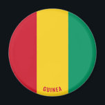 Guinea Flag Patriotic Magnet<br><div class="desc">Guinea Flag Patriotisches Magnet mit der Guinea-Fahne auf dem Magneten gedruckt. Ländername in subtil in das Design am unteren Rand integriert. Der Text kann mit der Funktion "Anpassen!" vollständig angepasst werden. Diese schöne Guinea Magnet ist das stilvolle Geschenk für jeden Anlass. © 2021 LnderOfTheWorld</div>