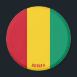 Guinea Flag Patriotic Magnet<br><div class="desc">Guinea Flag Patriotisches Magnet mit der Guinea-Fahne auf dem Magneten gedruckt. Ländername in subtil in das Design am unteren Rand integriert. Der Text kann mit der Funktion "Anpassen!" vollständig angepasst werden. Diese schöne Guinea Magnet ist das stilvolle Geschenk für jeden Anlass. © 2021 LnderOfTheWorld</div>