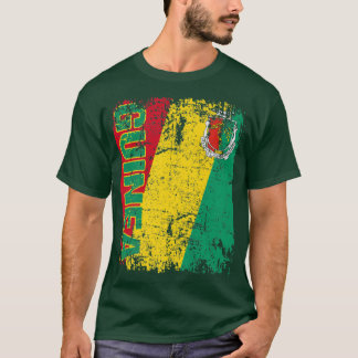 GUINEA Flag Vintage gestörte GUINEA T-Shirt