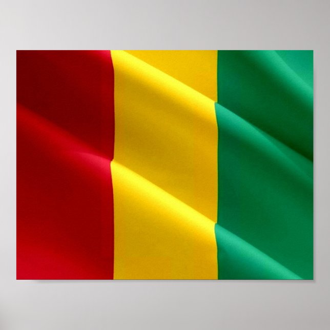 Guinea - Flag Wave - Poster (Vorne)