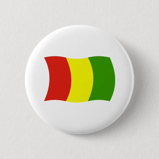 Guinea-Flagge-Button Button (Vorderseite)