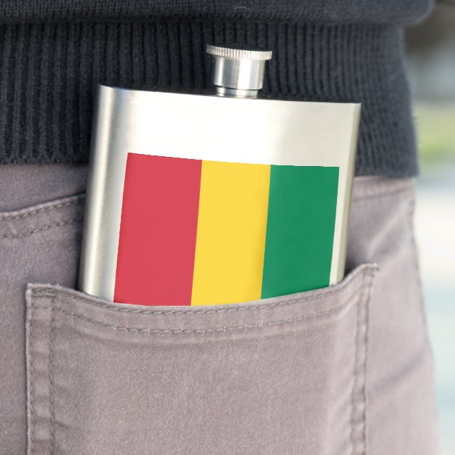 Guinea-Flagge Flachmann (Beispiel)