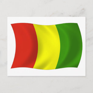 Guinea-Flagge Postkarte