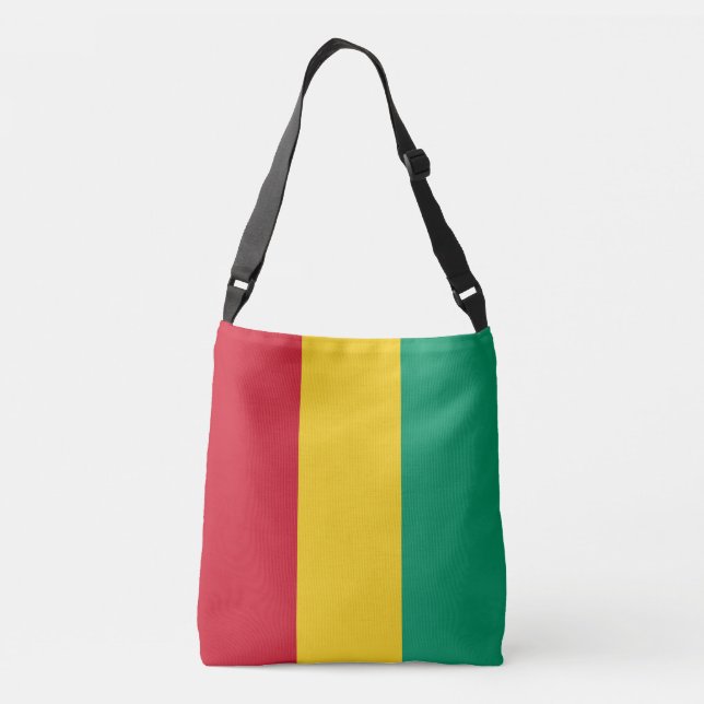 Guinea-Flagge Tragetaschen Mit Langen Trägern (Rückseite)