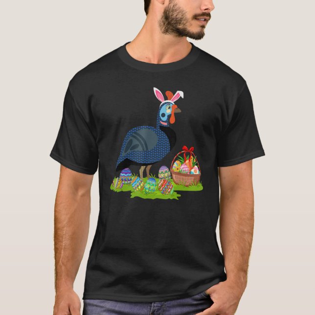 Guinea Fowl Bird Ostereier Jagd Bunny Guinea F T-Shirt (Vorderseite)