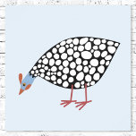 Guinea Fowl Bird Poster<br><div class="desc">Eine niedliche und sonderbare Guinea für Bauern,  Vogelliebhaber und alle anderen!</div>
