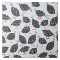 Guinea Fowl Blue Pattern